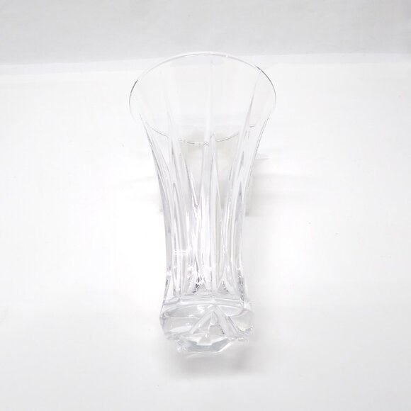 DePlomb Lead Crystal Vase Flared Shape Vertical Cut Design Elegant Craftsmanship - Picture 8 of 8